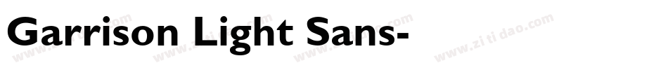 Garrison Light Sans字体转换